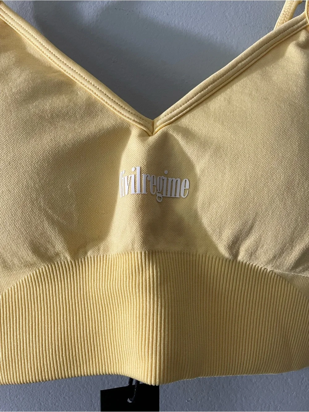 Civil Regime Pastel Yellow Seamless Sports Bra